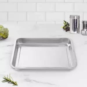 철제트레이 라운드 사각 스텐 트레이(36x27x3.5cm) 스텐쟁반