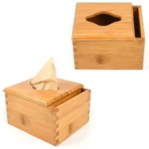 (선택 대나무 빌꽂이 휴지함)영수증 꽂이 겸용 대나무 냅킨케이스 냅킨함 1p