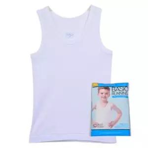 2개 ()(소)런닝2) 디자인 부드러운 백색무지 남아동런닝 필굿