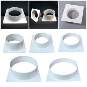 엘보 피팅 내구성 스트레이트 에어 벤트 덕트 커넥터 도구 쉬운 설치 공기 배출구 어댑터 플랜지 플라스틱 환기 파이프