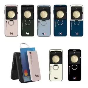 갤럭시 Z플립6 Z플립5  아가타 베이직 에디션 마그네틱 카드 도어 범퍼 케이스 핑거 링