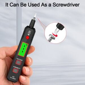 GVDA 비접촉식 전압 감지기 스마트 브레이크포인트 파인더 12-300V 전기공 도구 펜 AC 테스터