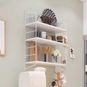 주방벽선반 화이트 블랙 스티커 수납장 인테리어 무지주 플라스틱 찻잔 라이너 브래킷 원목