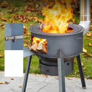 장작소각통 이동식 드럼통 화목난로 시골 난로 장작 막사