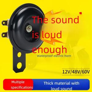 오토바이 전기 경적 키트 범용 방수 원형 스피커 12V24V36V 액세서리