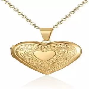 컬러풀 블링 로켓 그림 펜던트 목걸이 빈티지 각인 꽃 엠파스틱 조각 패턴 타원형 원형 하트