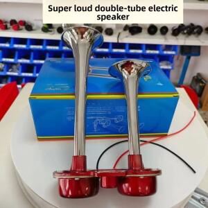 자동차 트럭 오토바이 용 일반 이중 튜브 전기 경적 수정 된 방수 슈퍼 시끄러운 금속