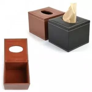 인조가죽 고급 냅킨통 냅킨케이스 12.5x10.5cm 1p_24382204