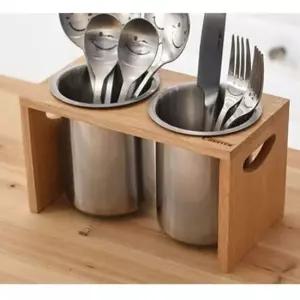 숟가락통 2구 수저꽂이 젓가락통 수저통 크라운포드 수저꽂이 수저정리함 스텐수저통