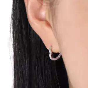 비쥬홀릭) 실버925 백금도금 볼드 하트링 귀걸이 하트귀걸이 은침귀걸이 C형귀걸이