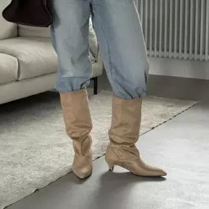 워커 가을 미들부츠 로우힐 미들힐 여자롱부츠 발목