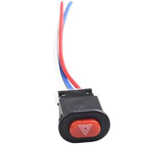 버튼 스위치 오토바이 1x40x25mm 액세서리 위험 조명 수정 된 플라스틱 스쿠터 더블 플래시 고품질