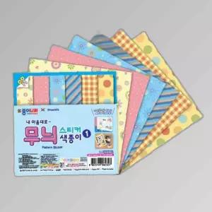 종이나라 내마음대로 무늬스티커 색종이 모양스티커 1박스