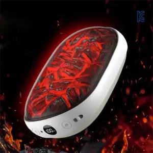 아트박스/오엠티 불멍LED 충전식 손난로 10000mAh 보조배터리 핫팩