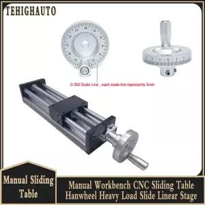대 선형 가이드 수동 슬라이딩 테이블 100500MM 스트로크 볼스크류 SFU120416051610 핸드휠 선형 스테이지