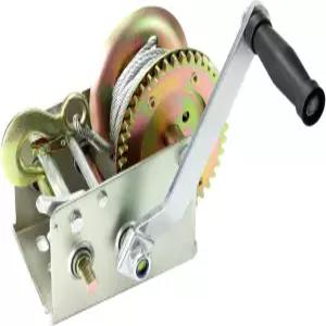 QWORK 트레일러 윈치 - 3500파운드 용량 강철 케이블 와이어가 있는 핸드 크랭크 헤비 듀티 로프 보트