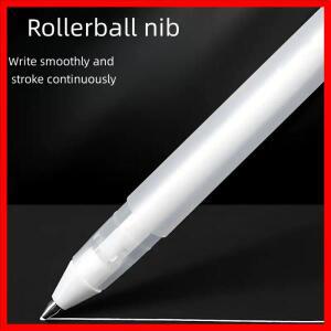 강력한 커버리지가 있는 흰색 형광펜 마커 펜 10개 스케치용 젤 펜 예술가 검은 종이 드로잉 디자인 일러스