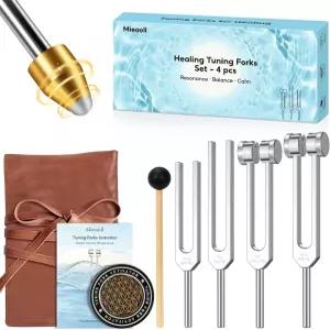 힐링을 위한 튜닝 포크 명상 요가 및 차크라 에너지 테라피를 128Hz 136Hz 256Hz 384Hz 세트 어머니의 날