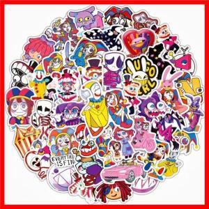 50Pcs 물병에 대 한 놀라운 디지털 서커스 스티커 십 대 소녀 아이 노트북에 대 한 귀여운 만화 방수 비닐