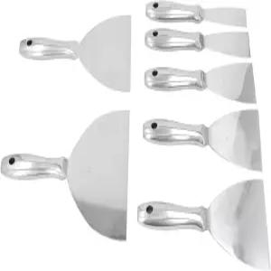 7피스 스테인리스 퍼티 나이프 세트 1.5-8인치 칼날 보관 가방 포함 페인트 스크래퍼 키트