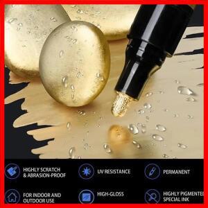 1/2pcs 미러 마커 펜 DIY 반사 페인트 펜 미러 마커 크롬 골드/실버 마커 서명 자동차 스타일링 아트 공예