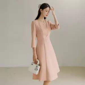 [시크라인] (~XXL까지) 포딜라 스퀘어넥 트위드 원피스 봄 가을 하객룩 오피스룩 모임룩 격식룩 빅사이즈