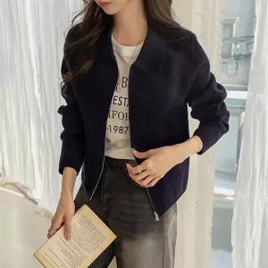 런던 비스코스 카라 니트집업