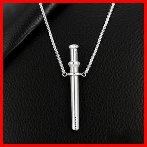 여성을위한 뜨거운 마음챙김 휘파람 스테인레스 스틸 불안 호흡 목걸이 체인 쥬얼리와 스트레스 릴리프 명