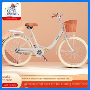 남성과 여성 학생을위한 성인 접이식 자전거 24/26 인치 전체 베어링 비 풍선 작업 자전거 Bisiklet 부모