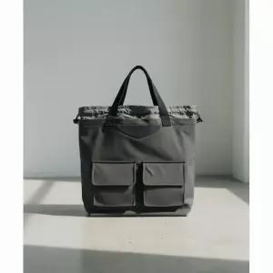 BBYB 비비와이비 크런치 폴디드 나일론 토트백 숄더백 가벼운 가방 카키