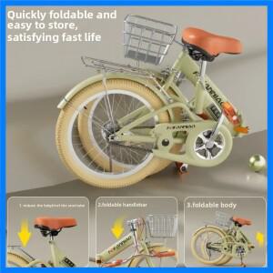 설치가 필요 없는 접이식 자전거 성인 어린이 남성과 여성 20/22인치 초경량 및 휴대용 단일 속도 자동차