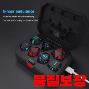 전자 발광 LED 주사위 세트 멀티 양면 테이블 게임 재미있는 성인 엔터테인먼트 장난감 보드