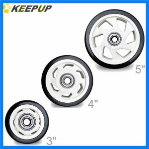 PU 교체 캐스터 휠 이중 베어링 3인치 4인치 5인치 높은 적재 용량 내마모성 가구 바퀴