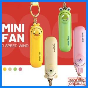 귀여운 미니 선풍기 Kipas 휴대용 접이식 침대 옆 사무실 USB 충전 배터리 테이블 책상 냉각