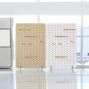 인테리어 원목 타공보드 우드 진열대 선반 소품걸이 벽걸이 타공판