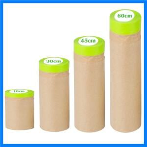 4가지 크기 미리 테이프로 고정된 마스킹 필름 종이 페인팅 드롭 필름 화가 종이 롤 자동차 및 가구용 다양