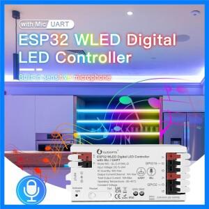 ESP32 WLED LED 컨트롤러 마이크 UART 다운로드 음악 사운드 동적 RGB DIY WiFi WS2811 WS2812 SK6812 TM18