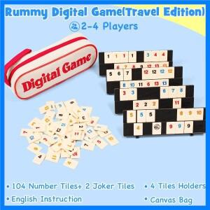 표준 이스라엘 마작 디지털 마작 카드 러미 클래식 테이블 게임 레저 수집 멀티플레이어 보드 게임 여행 버