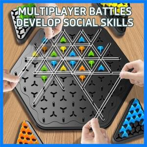 삼각형 체스 화려한 결투 보드 게임 어린이와 성인을위한 전략 게임 재미있는 가족 게임 논리 체스 트랙 테