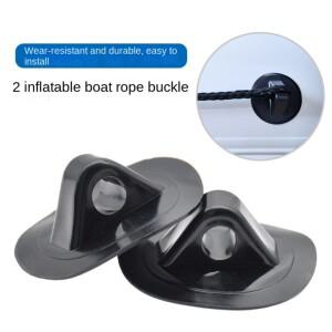 PVC 팽창식 보트 안전 로프 버클 블랙 차양 앵커 조정 액세서리 2 개