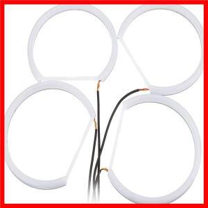 화이트 앰버 엔젤 아이 헤일로 링 DRL 자동차 조명 BMW E36 e46 용 코튼 라이트 131mm x 4 신제품