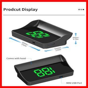 W1 GPS HUD 디지털 속도계 플러그 앤 플레이 헤드업 디스플레이 (모든 차량용) 큰 글꼴 KMH 앞유리 프로젝