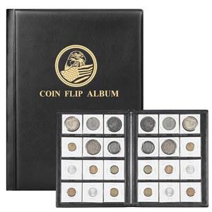 MUDOR 코인 플립 5.1x5.1cm(2x2인치) 홀더 앨범, 120포켓 동전 판지 보관 책, 빈 수집가용 컬렉션 용품