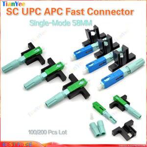 58MM 고정 길이 블록 LX58 단일 모드 SC UPC APC 고속 커넥터 FTTH 도구 50/100/200Pcs Lot