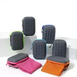 휴대용 스포츠 쿨링 타올 헬스 런닝 땀수건 아이스 냉감 쿨타월 케이스 포함