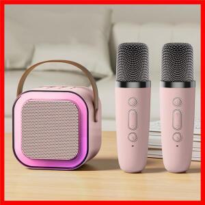 미니 노래방 기계 휴대용 무선 노래방 마이크 생일 가족 집 파티용 마이크 2개 포함