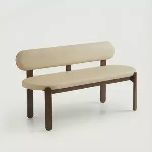 모네드 원목 1400 3인 등받이 벤치 의자