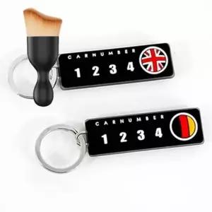 차량용 키홀더 국기 차넘버 차키 열쇠 고리 케이스 다용도 먼지 브러쉬 세트