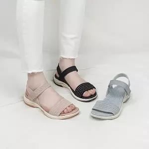 코린 니트 스트랩 벨크로 빅사이즈 키높이 샌들 4cm