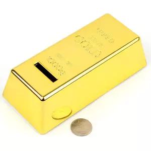 저금통 모형 골드바 모양 인테리어 디자인지폐 동전보관 정리 저축습관 교육